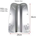 AQOR 3mm Backplate Small Edelstahl mit DIR Harness